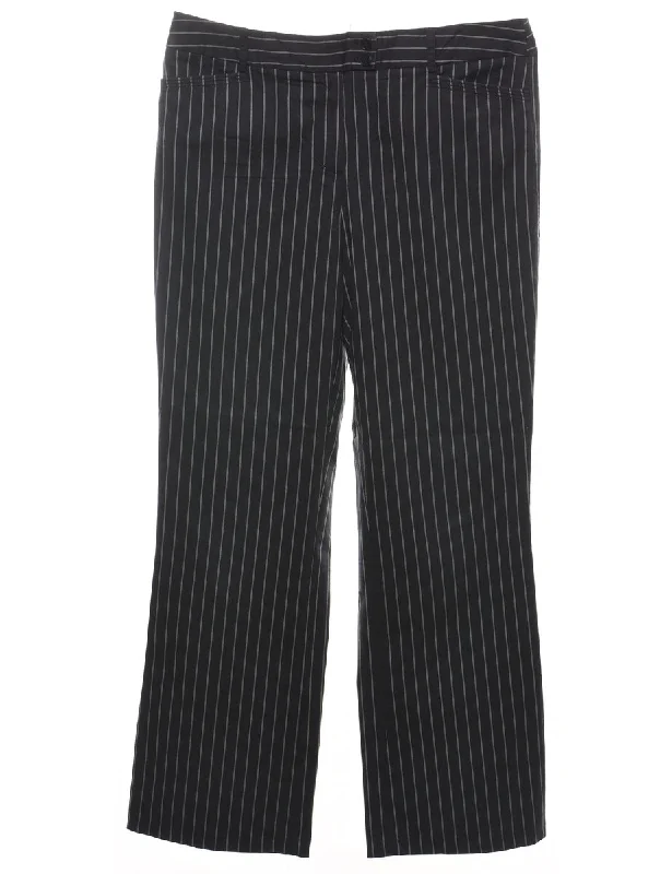 Black & White Striped Y2K Trousers - W36 L32 Scandinavian