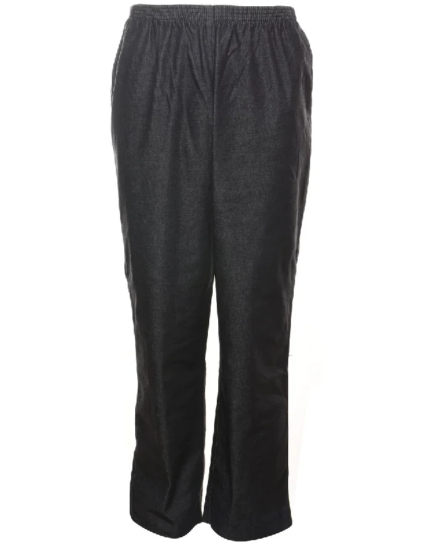Dark Wash Flared Denim Trousers - W28 L28 Dapper Women's 1920S