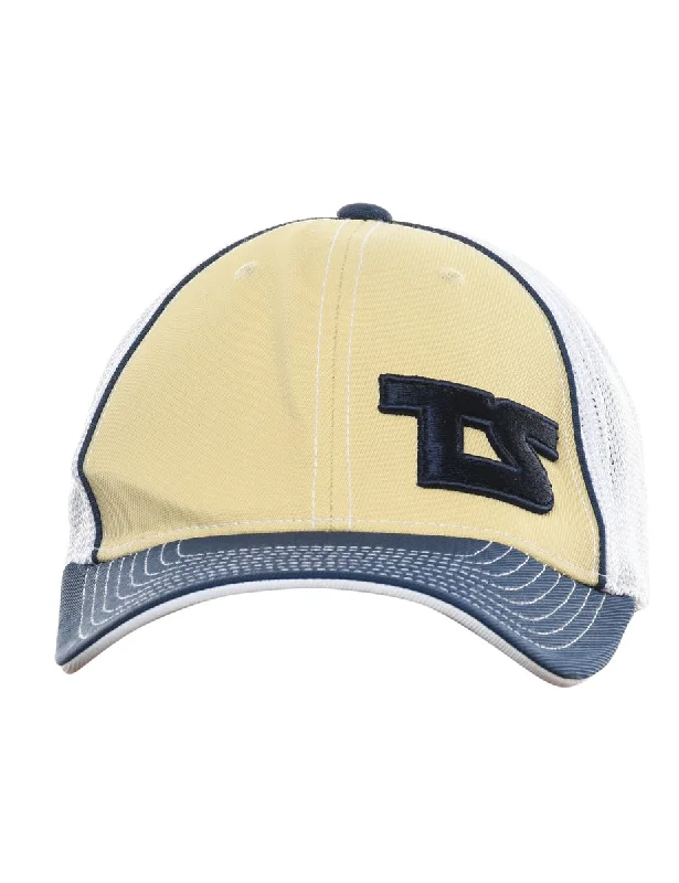 White, Navy & Pale Yellow Contrast Cap - XS Rugged Women's Outdoor 