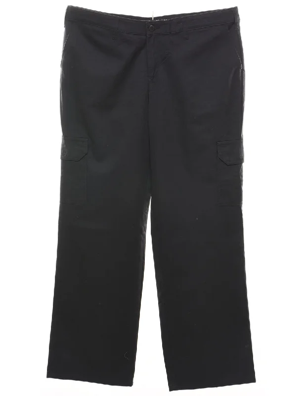 Dickies Black Straight-Leg Trousers - W40 L31 Hip Women's Urban