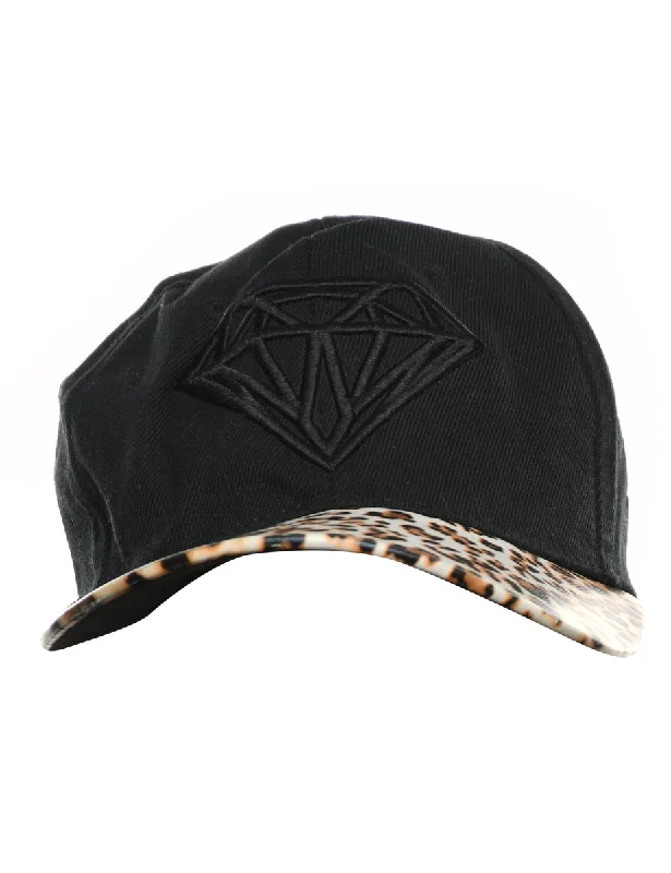 Black Embroidered Cap - XS Feminine Women's Soft 