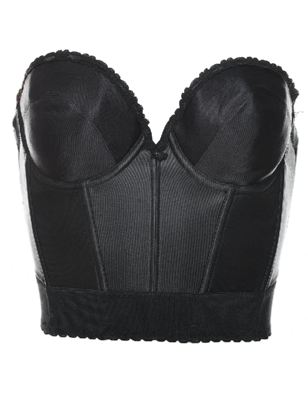 Black Sweetheart Neckline Bralette - S Athletic Women's High - 