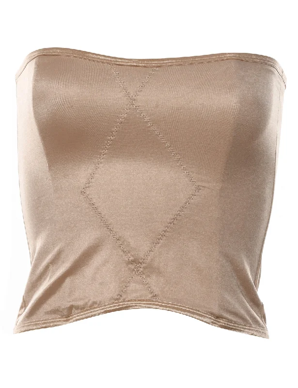 Light Brown Corset Top - S Scandinavian