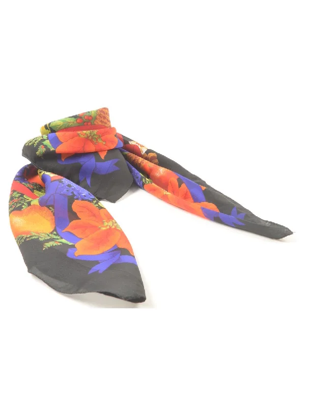 Flruit Print Head Scarf - M Preppy Women's College