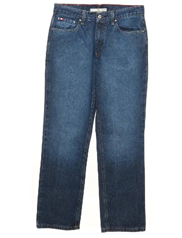 Tommy Hilfiger High Wasit Dark Wash Tapered Jeans - W29 L29 European