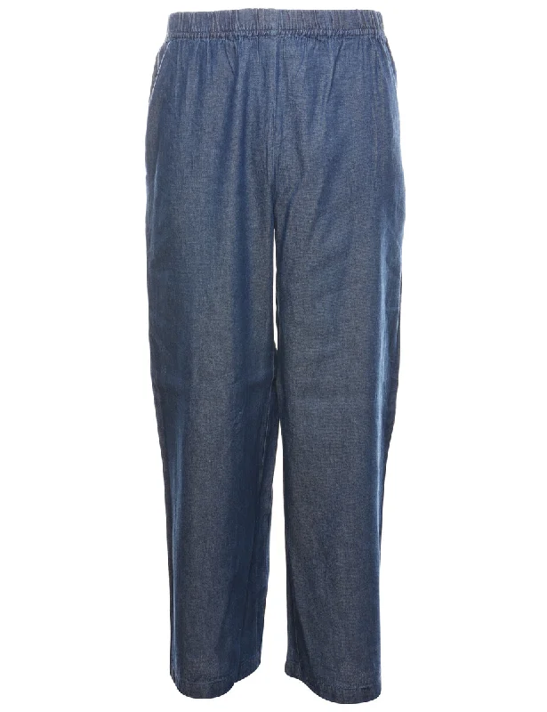 Medium Wash Denim Trousers - W28 L30 Laid - back Women's Vibe