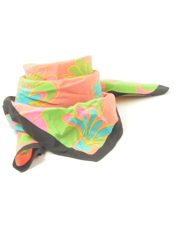 Floral Print Head Scarf - S Practical Women's Multi - 