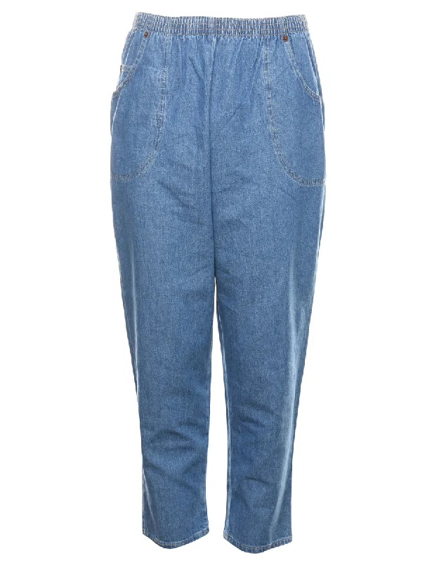Cabin Creek Medium Wash Denim Trousers - W28 L26 Unique Women's Upcycled