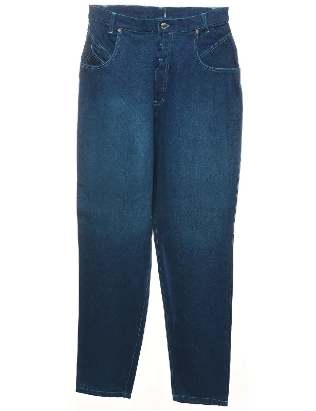 Medium Wash Tapered Jeans - W28 L29 Practical Women's Quick - dry