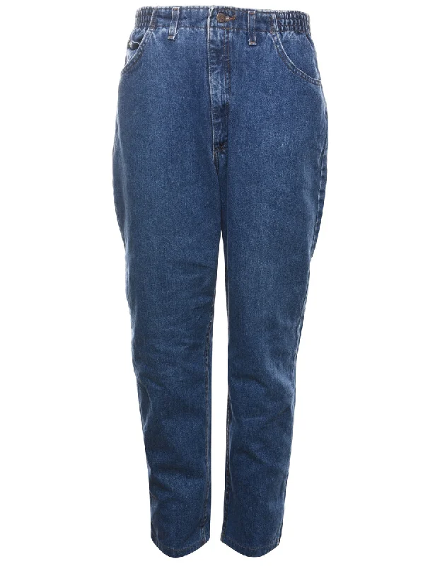 Medium Wash Lee Denim Trousers - W30 L29 Earthy Women's 