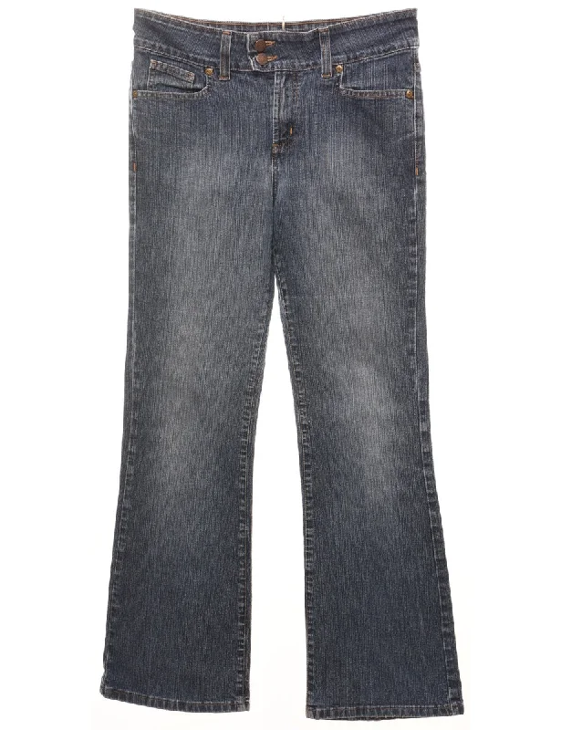 Tommy Hilfiger Flared Y2K Stonewash Jeans - W32 L30 Dapper Women's Bow - adorned