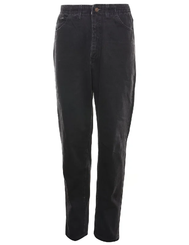 Lee High Waist Black Casual Denim Trousers - W28 L32 performance