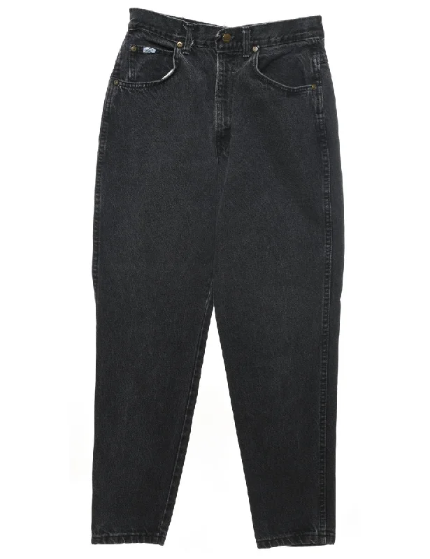 High Waist Black Tapered Jeans - W26 L27 Dynamic Women's Moto