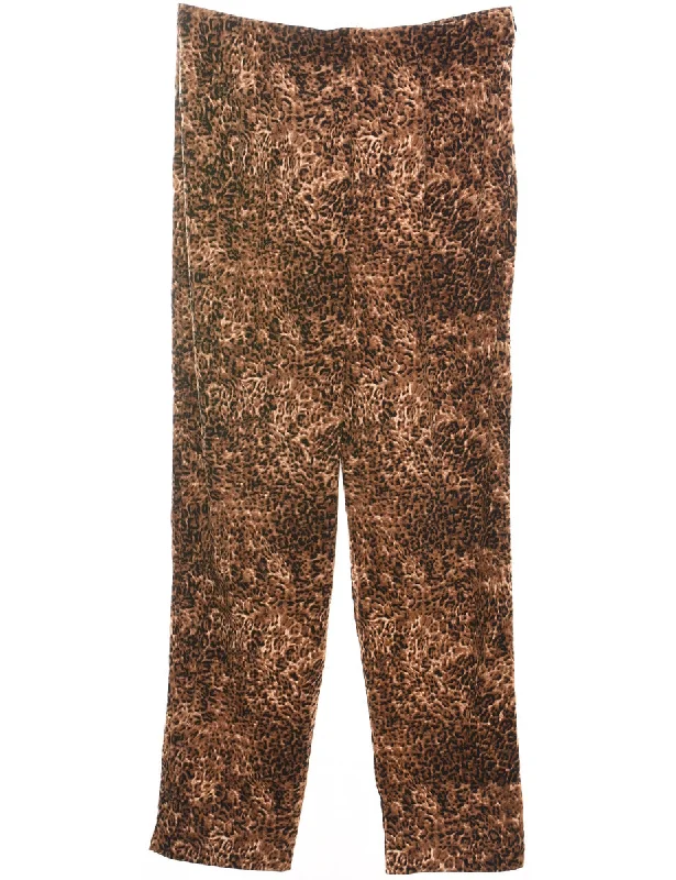 Leopard Print Trousers - W32 L31 Country
