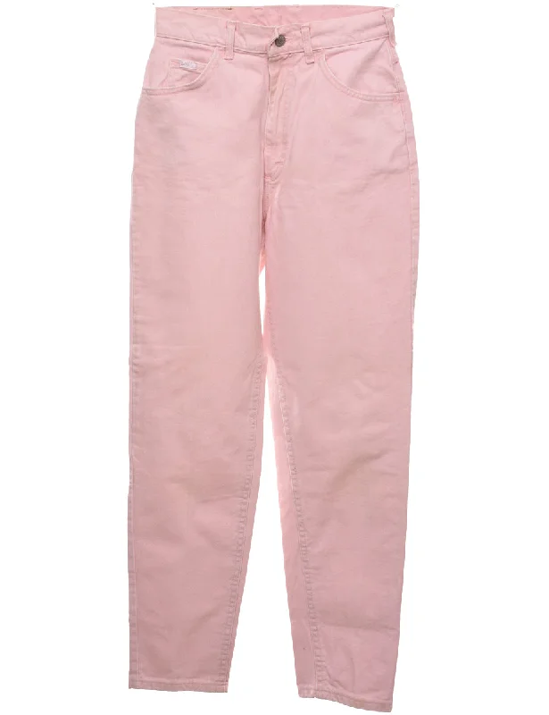 Pale Pink Lee Jeans - W26 L28 Casual Women's Loose - fitting