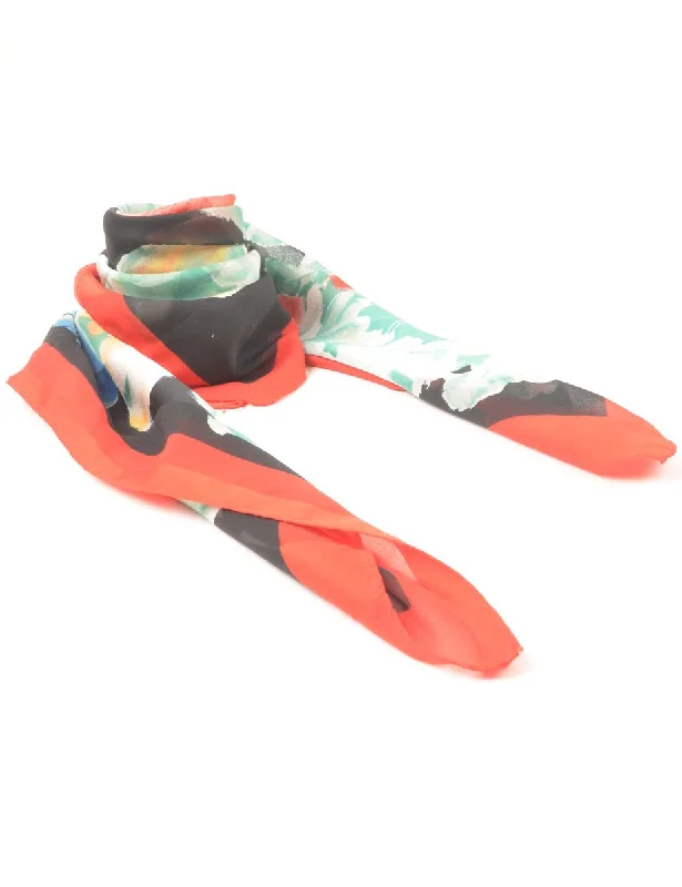 Floral Print Scarf - M Vacation