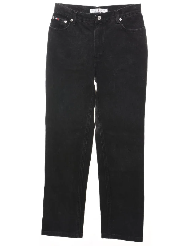 Black Tommy Hilfiger Tapered Jeans - W28 L29 Elegant Women's Formal 