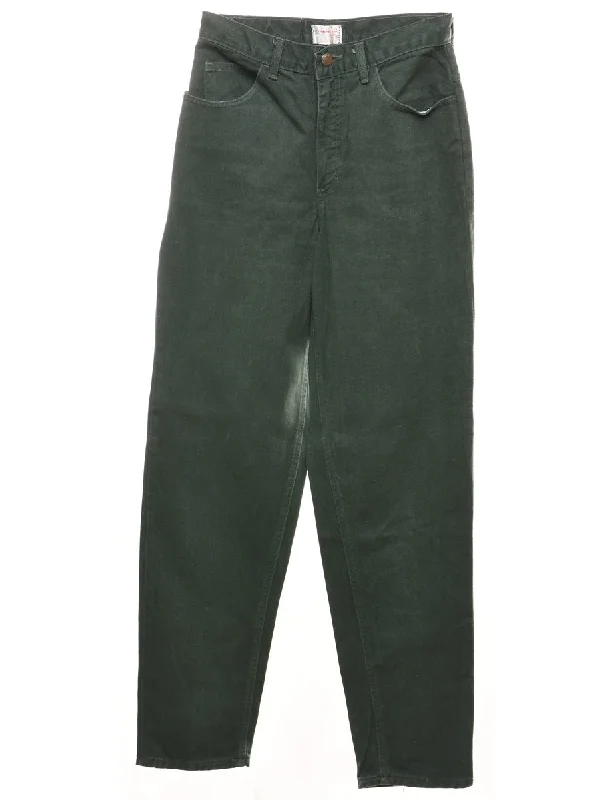 Dark Green Tapered Jeans - W26 L31 Earthy Women's 