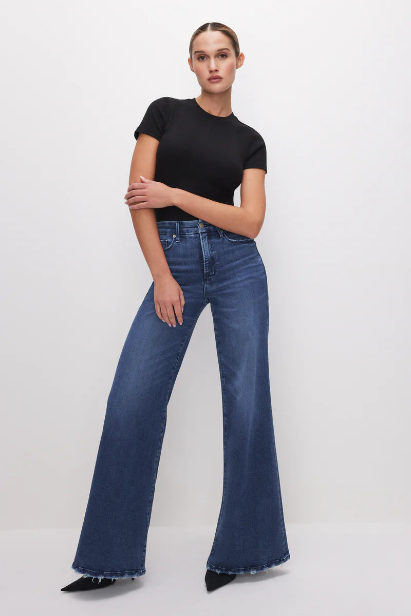 MICRO RIB COTTON TEE BODYSUIT BLACK Relaxed Women's Beachy