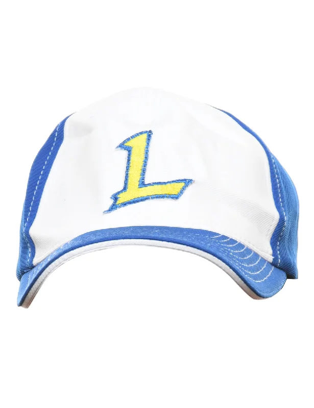 Blue & Yellow Embroidered Cap - XS Feminine Women's Style 