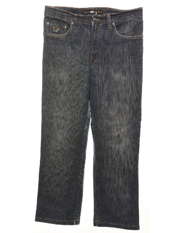 Stonewash Straight-Fit Jeans - W33 L32 Classic Women's Pin - striped