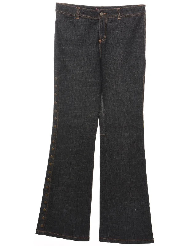 Dark Wash Y2K Bootcut Jeans - W31 L34 Polished Women's Silk