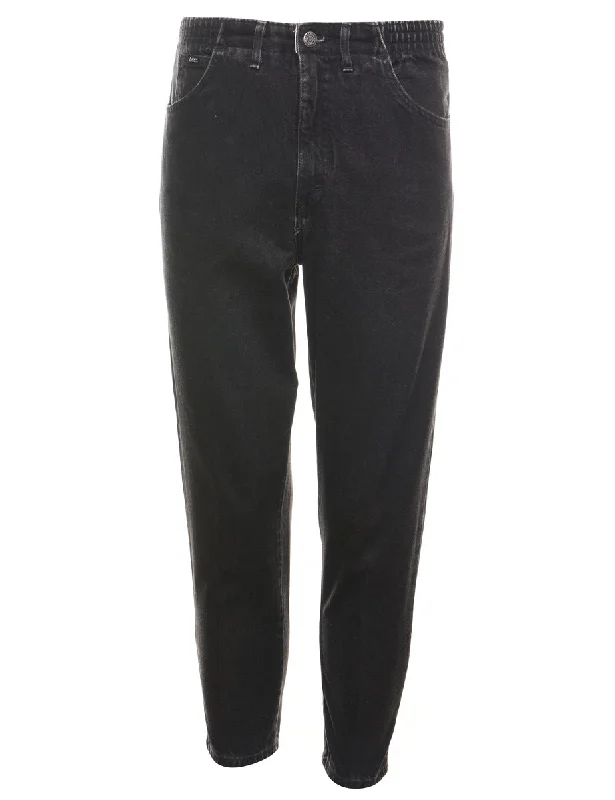 Lee High Waist Black Denim Trousers - W26 L27 Refined Women's Velvet