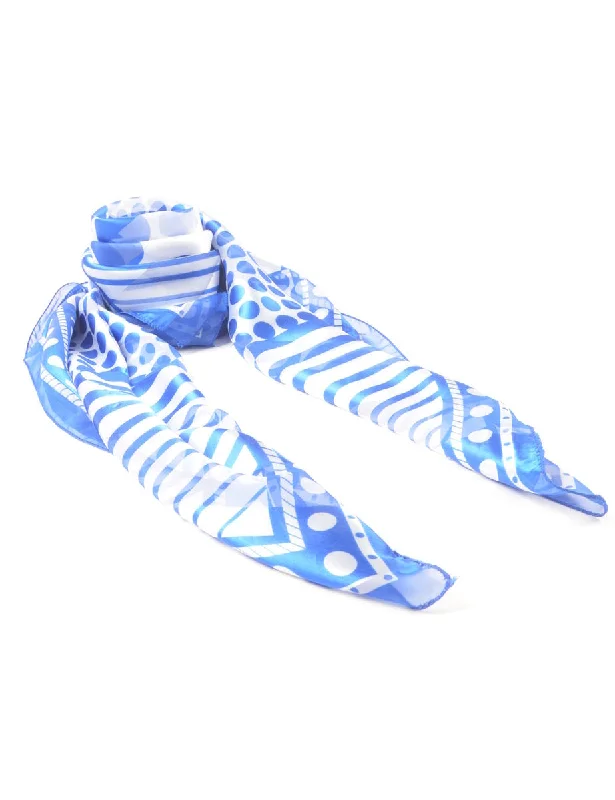 Blue Head Scarf - XL Trendy Women's 