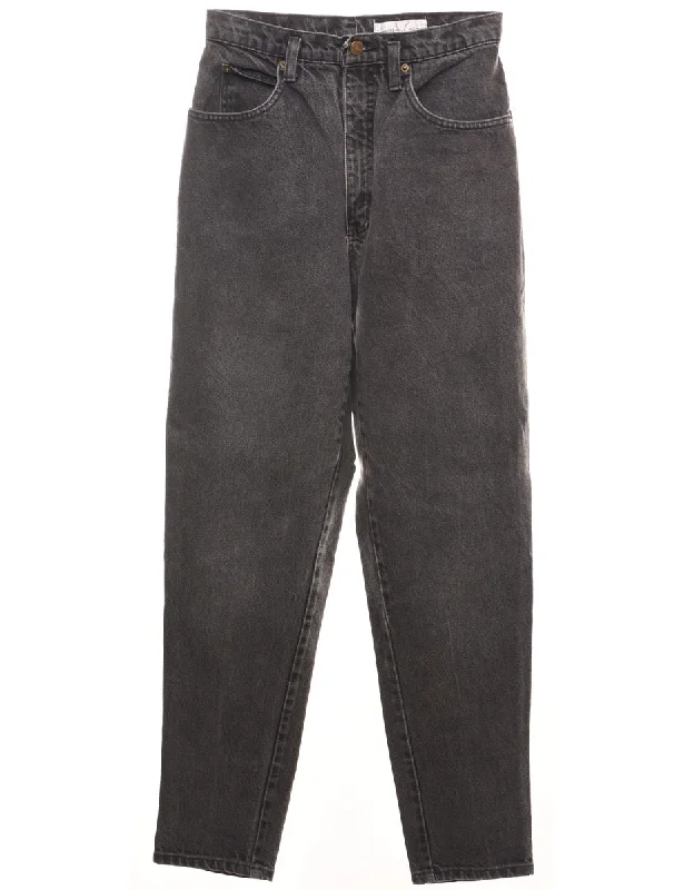 Black Tapered Jeans - W28 L31 Minimalist Women's Casual
