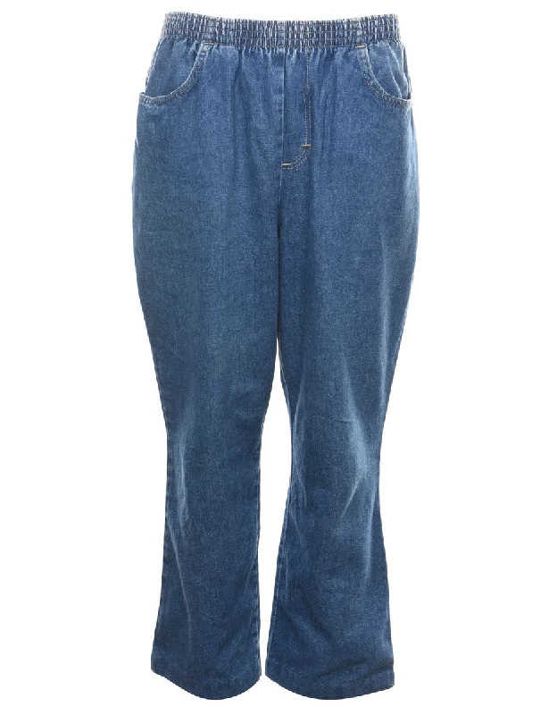Medium Wash Casual Denim Trousers - W28 L27 Youthful Women's Pop