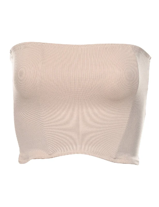Beige Bandeau Top - XS Dapper Women's 1920S