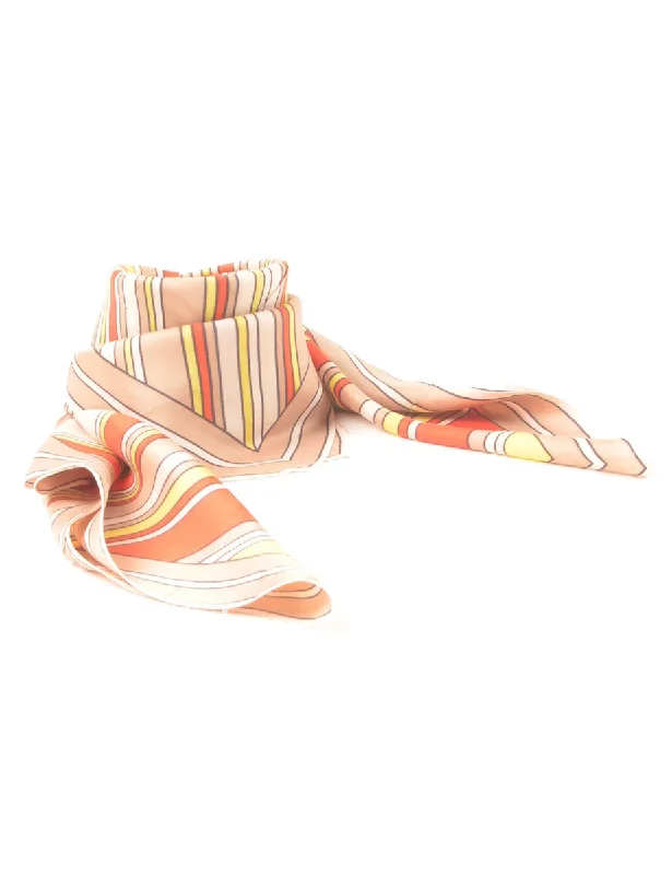 Striped Head Scarf - M Luxurious Women's High -  end