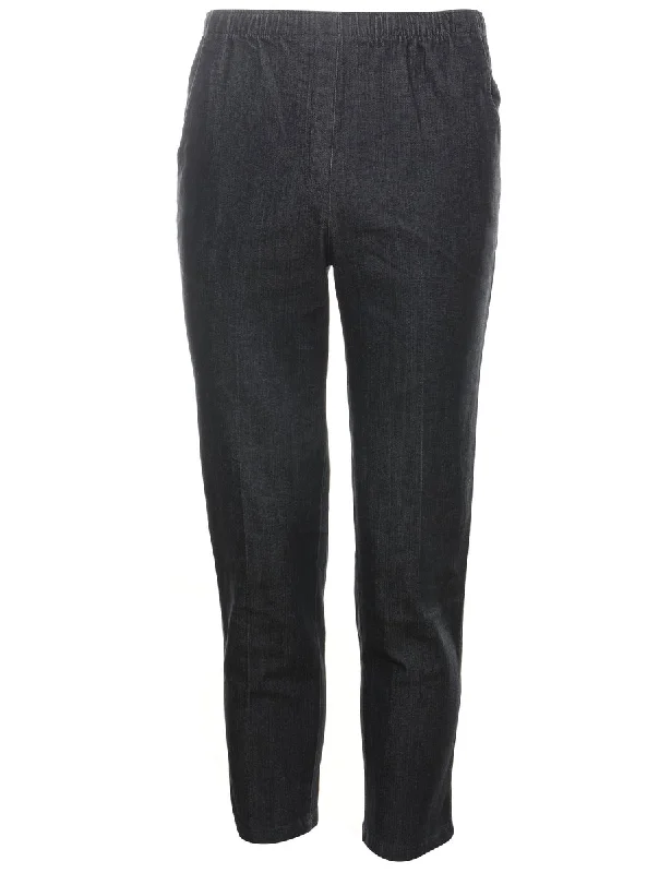 Dark Wash Denim Trousers - W28 L28 Modern Women's 