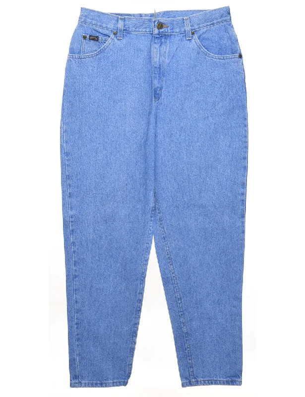 Riders High Waist Light Wash Tapered Jeans - W30 L29 Bold Women's Statement