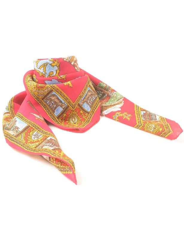 Novelty Print Scarf - M Traditional Women's 