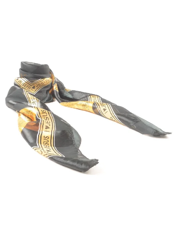 Bird Print Head Scarf - L Modern Women's Tech