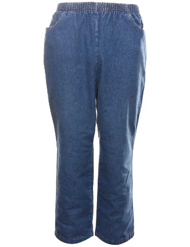 Medium Wash Denim Trousers - W26 L26 Classic Women's Tweed