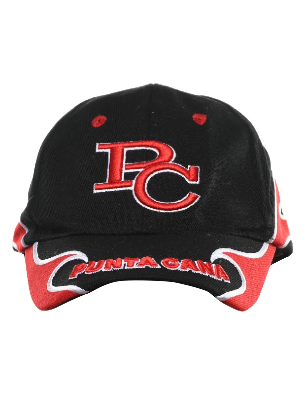 Punta Cana Y2K Flame Embroidered Cap - XS Traditional Women's 