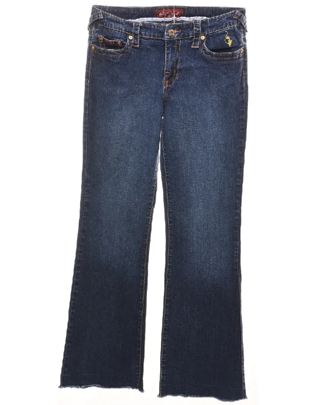 Dark Wash Bootcut Baby Phat Embellished Jeans - W30 L30 Hip Women's Urban
