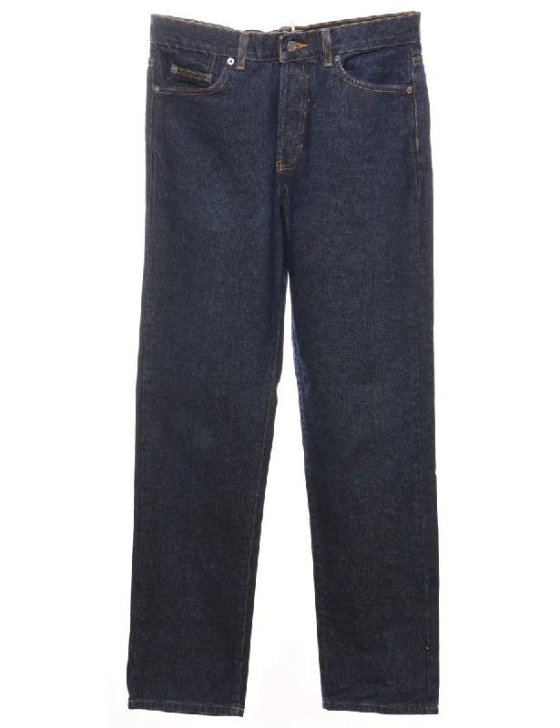 Calvin Klein Straight-Fit Dark Wash Jeans - W32 L32 Laid - back Women's Style