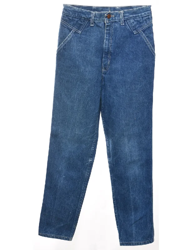 High Waist Medium Wash Tapered Jeans - W27 L30 Modern Women's Tech