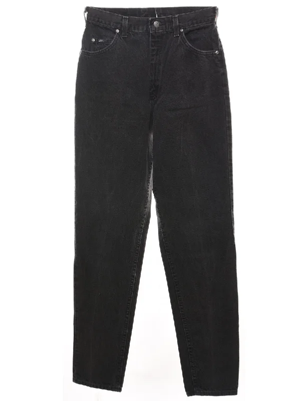 Tapered Black Lee Jeans - W28 L33 Disco