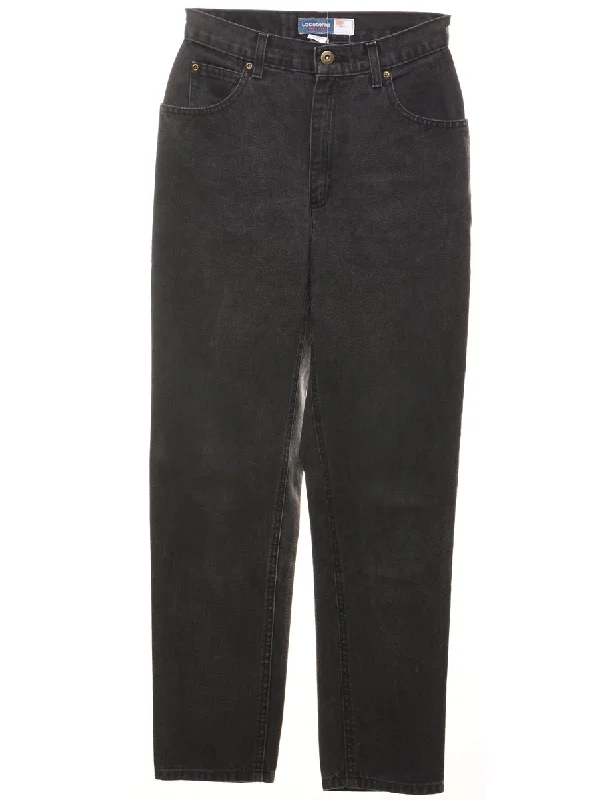 Black Tapered Jeans - W26 L28 Compression