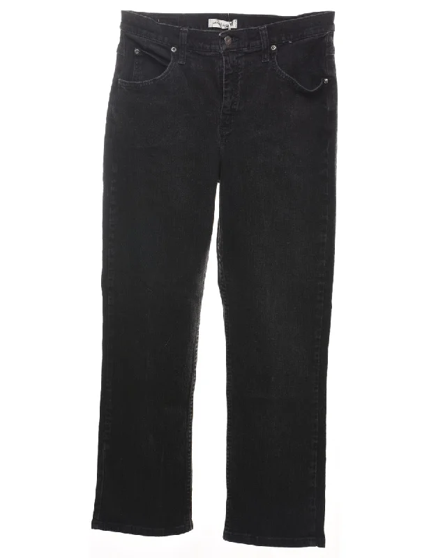 Black Straight-Fit Jeans - W30 L28 Compression