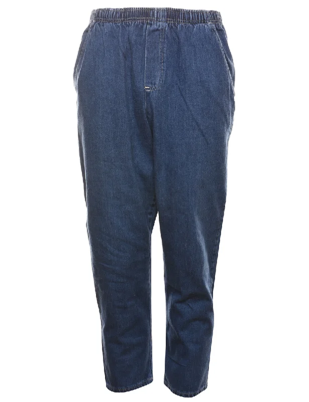 Dark Wash Denim Trousers - W28 L26 Elegant Women's 