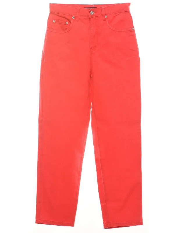 Bill Blass Coral Tapered Jeans - W28 L30 Sporty Women's Athleisure 
