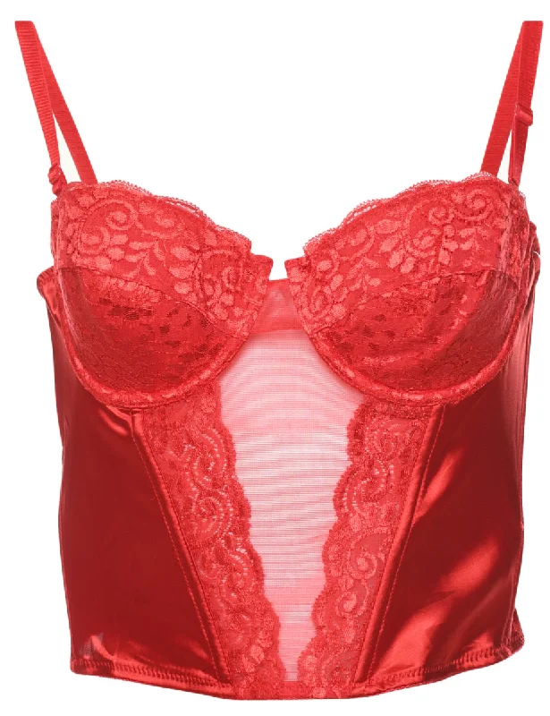 Lace Red Bustier - S Dynamic Women's High - energy